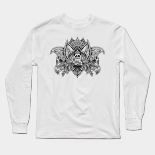 Lotus Mandala Pug Long Sleeve T-Shirt